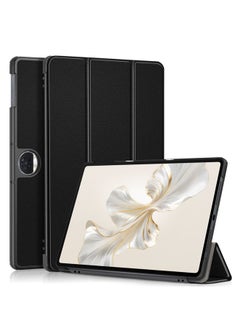 Buy Case For Huawei Honor Pad 9 12.1-Inch Tablet Protective Cover Slim Smart Tri-Fold Stand Cover - Black in UAE