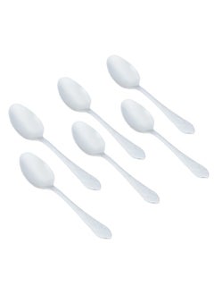 Buy Triangular Silver Steel Tea Spoons 6 Pieces in Saudi Arabia