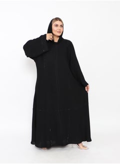 Buy Elegant Black Abaya Embroidered With Crystals in Saudi Arabia