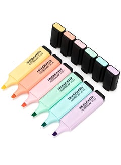 Buy Fluorescent Pen Large Head High Capacity High Quality Waterborne Ink Pen (6-Color Set) in Saudi Arabia