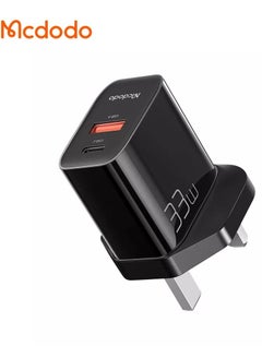 Buy Mcdodo 33 W Fast charger Dual Output Fast Wall Charger for Mobile Phones and Notebooks, GaN 30W PD USB-C for iPhone, iPad Pro, Macbook Air, Samsung Laptop, S21 and More in UAE