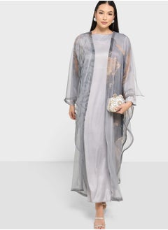 Buy Cape Sleeve Printed Jalabiya in UAE