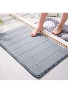 Buy Foam Bath Mat, Non Slip Super Water Absorption Soft Bathroom Rugs Comfortable, Super Water Absorption for Bathroom Floor Rug, 40x60cm (Gey) in Saudi Arabia