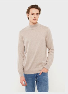 Buy Half Turtle Neck Knitted Sweater in UAE