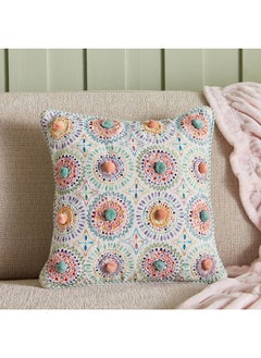 اشتري Glimmer Circle Printed and Embroidered Filled Cushion 40 x 40 cm في السعودية