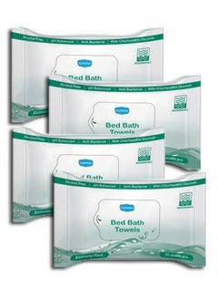 اشتري Hygiene Sponge Bed Bath Towel Wet Wipes For Adults Patients (10 Pulls Pack Pack Of 4) في السعودية
