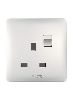 Buy Danube Home - Milano 13A Single Switched Socket With Led Indicator Wh Ps in UAE