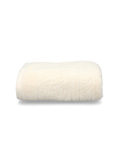 Buy Highly Absorbent Premium Quality Soft Bath Towel Ivory 70 x 140 cm in Saudi Arabia
