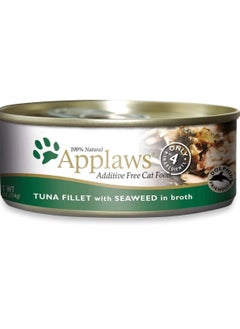 Buy Applaws Cat Tuna with Seaweed Tin 156G in UAE