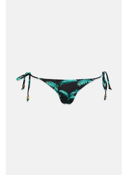 اشتري Women 1 Piece Reversible Printed Bikini Bottom, Black and Green في السعودية