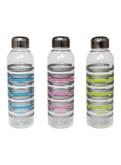 Buy Water Bottle 1L Set of 3 Bottles Fridge Water Bottle Metallis Assorted Colors in UAE
