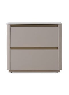 اشتري Royalton 2-Drawer Nightstand, Beige في الامارات