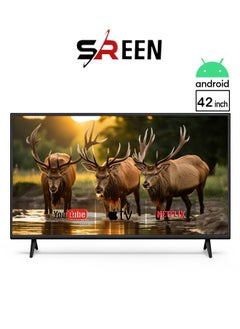 Buy Sreen 42 Inch Smart Full HD Smart frameless LED, Full HD, Smart, Android 12 - SRET-42S1 in Saudi Arabia