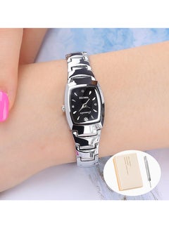 Buy Silver & Black Women's Quartz Analog Watch in Saudi Arabia