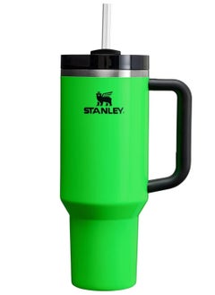 اشتري Stanley Quencher H2.0 FlowState Stainless Steel Vacuum Insulated Tumbler with Lid and Straw for Water, Iced Tea or Coffee,Neon Green,40oz في الامارات