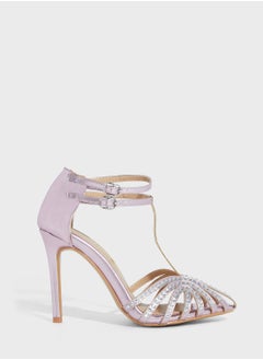 Buy Diamante T-Bar Ankle Strap  Sandal in Saudi Arabia