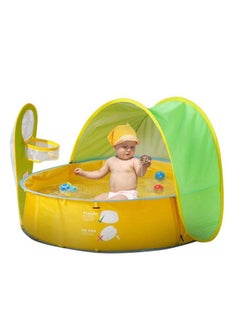 Buy Baby Beach Tent Portable Pop-up Shade Pool Tent Children's Ball Pit Tent Playing Pool with Basketball Rack in Saudi Arabia
