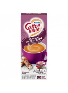 اشتري Coffee-mate 84652 Liquid Coffee Creamer, Italian Sweet Creme, 0.375 oz Cups, 50/Box في الامارات