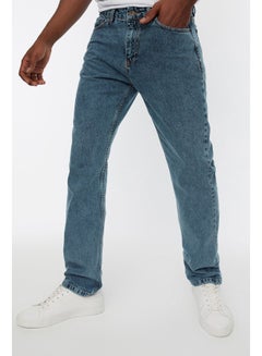 Buy Blue Men's Regular Fit Jeans Denim Pants in Egypt