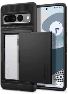 Buy Slim Armor CS Google Pixel 7 Pro Wallet Case Cover with Card Slot - Black in UAE