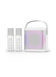 Buy RGB LED Wireless Portable Karaoke Bluetooth Speaker with 2 Wireless Microphones in UAE