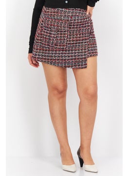 اشتري Women Crochet Mini Skirt, Red Combo في الامارات