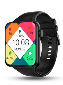 Buy Vision Smartwatch 2"UHD Display, IP67 Water Resistance, 5 Days Long Battery with Advance Bluetooth Calling, 50+ Sports Modes Smartwatch for Men & Women, Compatible with Android & IOS, Jet Black in UAE