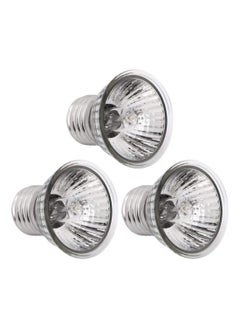 Buy 3Pack 50W UVA+UVB Bulbs Heat and Light for Reptiles and Amphibian Tanks Terrariums and Cages Heat Lamp Basking Lamp Heater Light Replacement Bulbs Works with Various Lamp Fixtures in Saudi Arabia