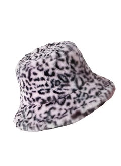 Buy Patterned winter fur baded bucket hat in Egypt