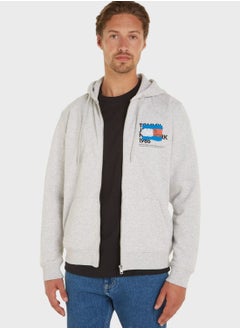 Buy Text Print Hoodie in Saudi Arabia