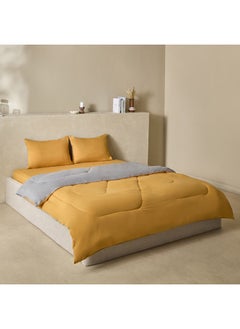 Buy Derby 3-Piece Reversible Microfiber Queen Comforter Set 200 x 230 cm in UAE