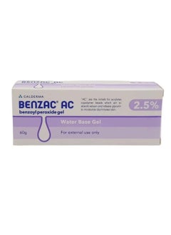 اشتري Benzac AC 2.5% Benzoyl Peroxide for acne Gel 60g في الامارات