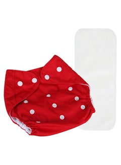 Buy hanso Baby Cloth Diapers One Size Adjustable Washable Reusable Pocket Diapers for Baby Girls and Boys Packs, Age 0 to 3 Years, with 1 Microfiber Inserts (Red) in Egypt