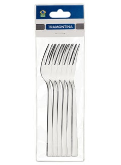 Buy Oslo 6 Pieces Stainless Steel Cake Fork Set with High Gloss Finish in UAE