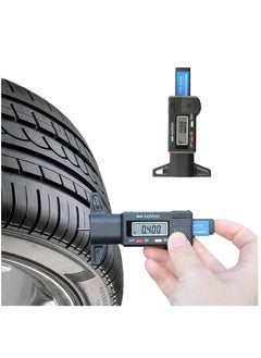 اشتري Tire Tread Depth Gauge, Digital Tire Tread Depth Gauge, 0-25.4 MM Inch Tyre Guage Digital with LCD Display Tread Checker Tire Tester, Tire Tread Depth Measuring Tool for Cars Trucks Vans SUV في الامارات