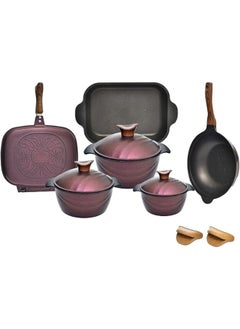 اشتري Set of 9 (Double grill 36 + wok 30 + casserole 36 + 3 nice cooker covers + 3 pot of potatoes (20.24.30) في مصر