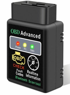 Buy Car OBD2 Scanner Bluetooth Diagnostic Tool Code Reader Check Engine Light for Andriod iOS Windows in UAE