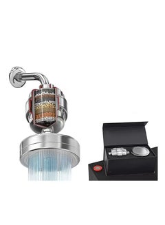 Buy Luxury Filtered Shower Head Set 15 Stage Shower Filter for Hard Water Removes Chlorine and Harmful Substances in Saudi Arabia