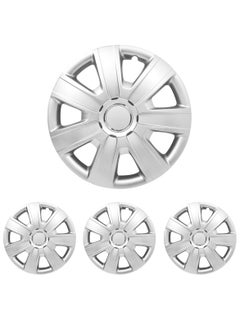 Buy Wheel Cover Kit PISTOL 14 Inch Hubcaps Set of 4PC Automotive Wheel Cap with Universal Fit - Pistol Silver Colour High Quality in Saudi Arabia