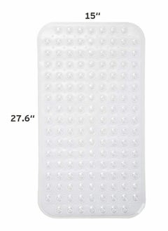 Buy Bath Tub Mat, Inches Non-Slip Shower Mats with Suction Cups and Drain Holes, Bathtub Mats Bathroom Mats Machine Washable, Medium Size 27.6 x 15 (Clear) in Saudi Arabia