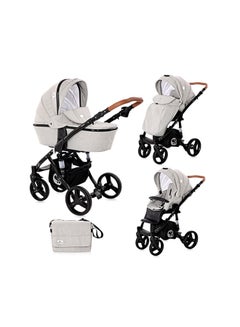 Buy Baby Stroller Rimini With Bag Steel Grey in UAE