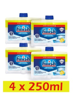 Buy Automatic  Dishwasher Cleaner Liquid Descaler With Lemon Sparkle Sent 4x250ml Pack of 4 in UAE