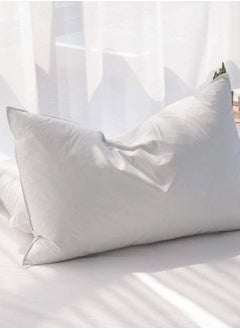 Buy 1 feather pillow 50x70 cm, standard hotel size pillow. in UAE