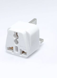 Buy Multifunctional Conversion Plug Uk Plug to Universal Us/Eu/Uk/Australia Socket Adapter White in Saudi Arabia
