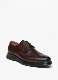 Buy Men'S Perforated Derby Shoes With Lace-Up Closure in UAE