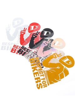 اشتري 5 Pack Vinyl Car Decal Stickers - Respect for Bikers في السعودية