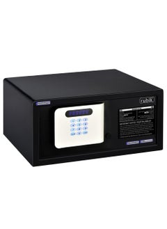 Buy Hotel Safe Box, Digital Steel Security Safe with Keys, Hotel Style Wide and Low Profile Locker, RB-2043FB (Size 42x20x37cm) Black in UAE