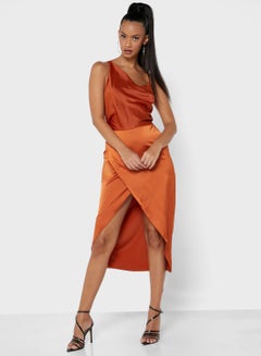 Buy Asymmetric Wrap Dress in Saudi Arabia