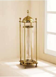 Buy Arwa Metal Glass Dome Lantern 15.4x43x15.4 cm in Saudi Arabia