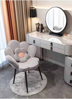 اشتري Makeup Vanity Table Dressing Table Flip Mirror With Drawers And Chair 100 CM في الامارات